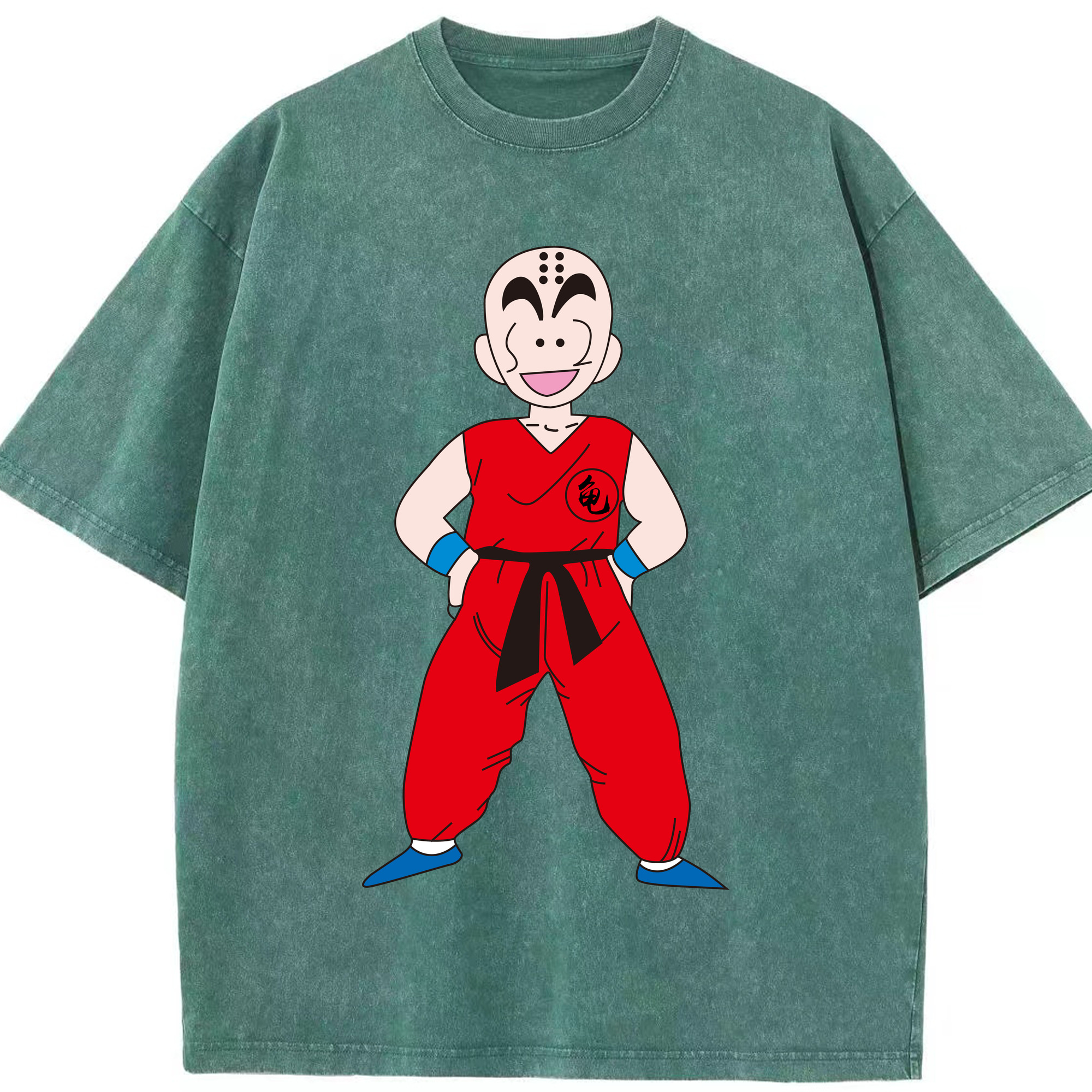 （画像用） ドラゴンボール クリリン DRAGON BALL krillin 綿100% ヴィンテージ風 半袖Tシャツ（フロントプリント）